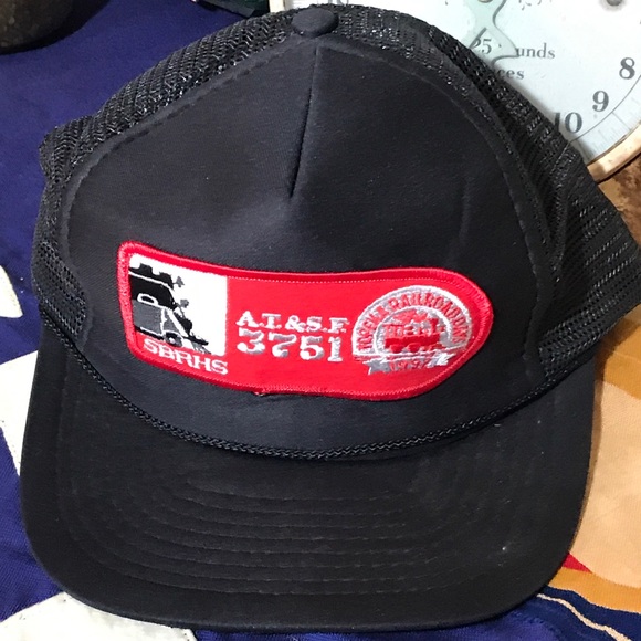 Vintage A. T. & S. F. Trucker Snap Back Hat - Picture 8 of 8